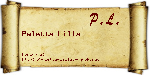 Paletta Lilla névjegykártya